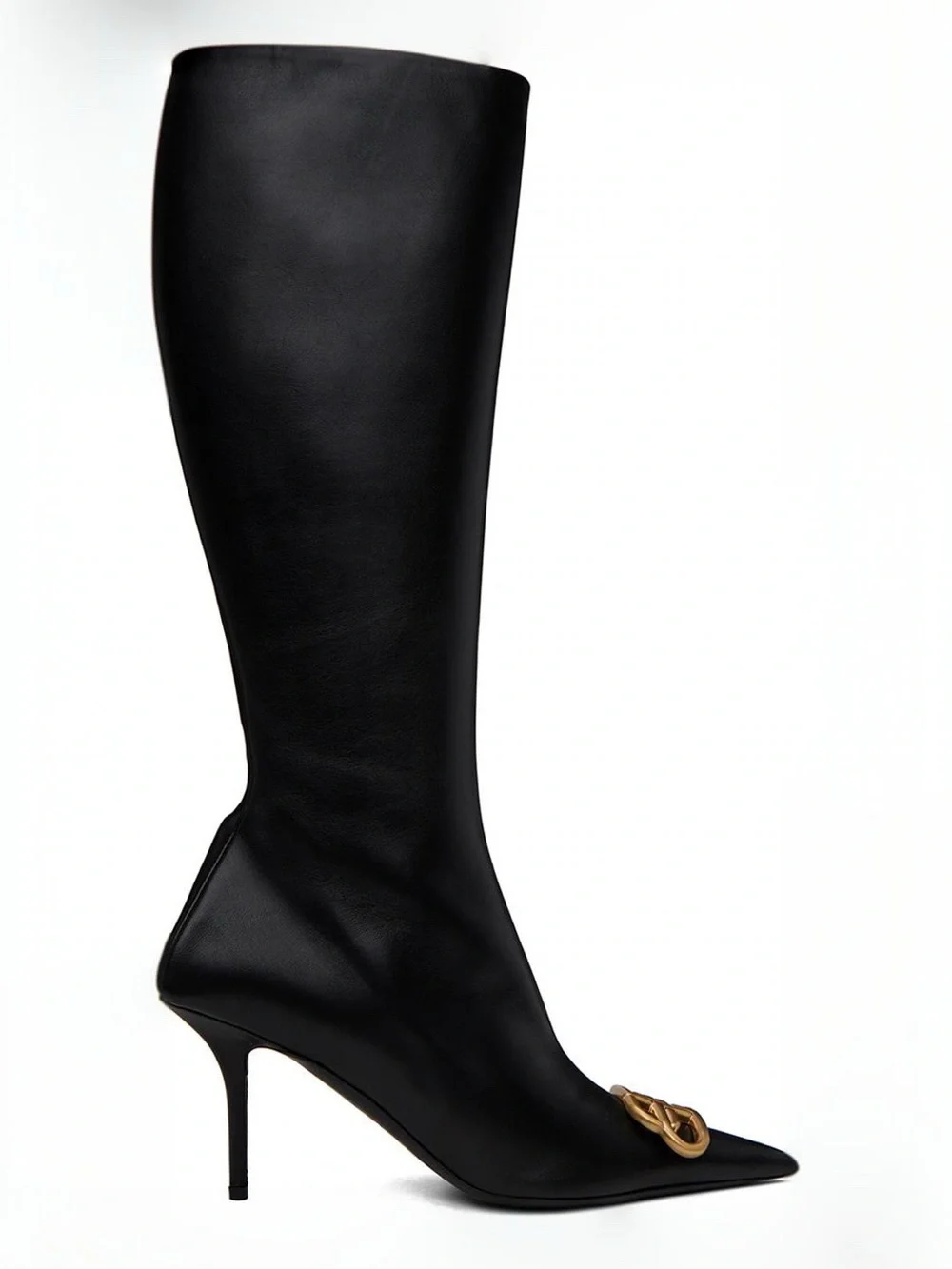 Balenciaga Square Knife Boots Black Gold Women’s EU 37/US 7